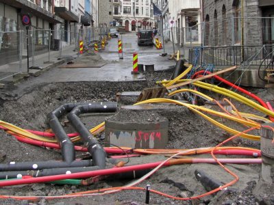 Repair,Of,Communications,In,The,City.,Pipes,And,Cables.